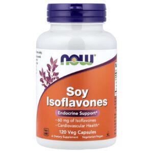 NOW Foods — изофлавоны сои NOW Foods Soy Isoflavones, 120 растительных капсул